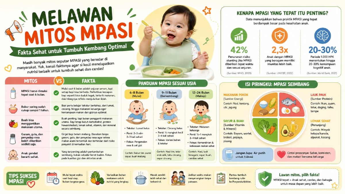 Melawan Mitos MPASI: Mengapa Protein Hewani, Bukan Cuma Sayur, yang Jadi Kunci Cegah Stunting