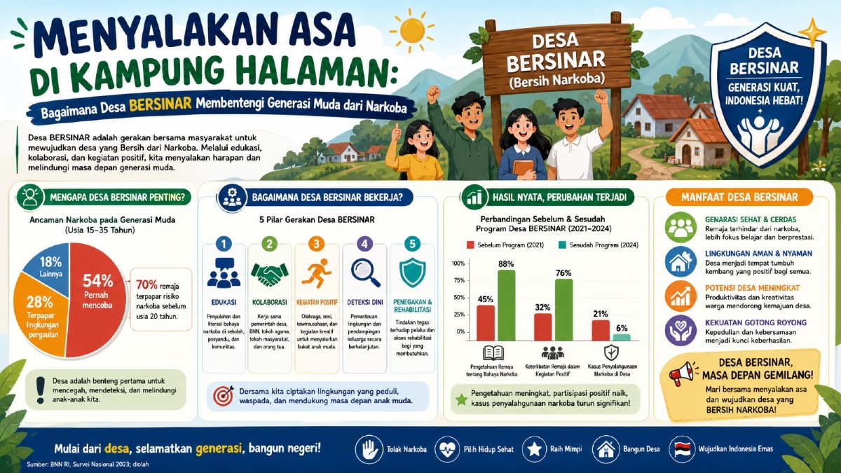 Menyalakan Asa di Kampung Halaman: Bagaimana Desa BERSINAR Membentengi Generasi Muda dari Narkoba
