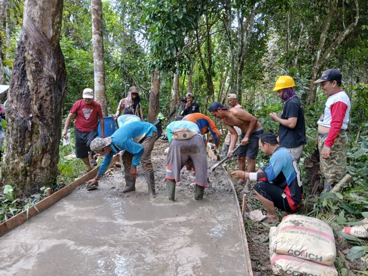 pembuatan cor betun, jalan keperkebunan