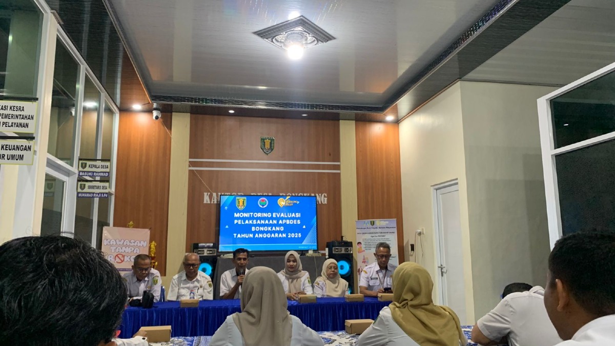 Monitoring Evaluasi Pelaksanaan  APBDES Bongkang Tahun Anggaran 2025