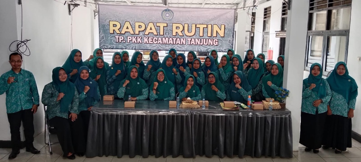 Rapat Rutin TP PKK Se-Kecamatan Tanjung: Tingkatkan Kinerja dan Kolaborasi Kader Desa