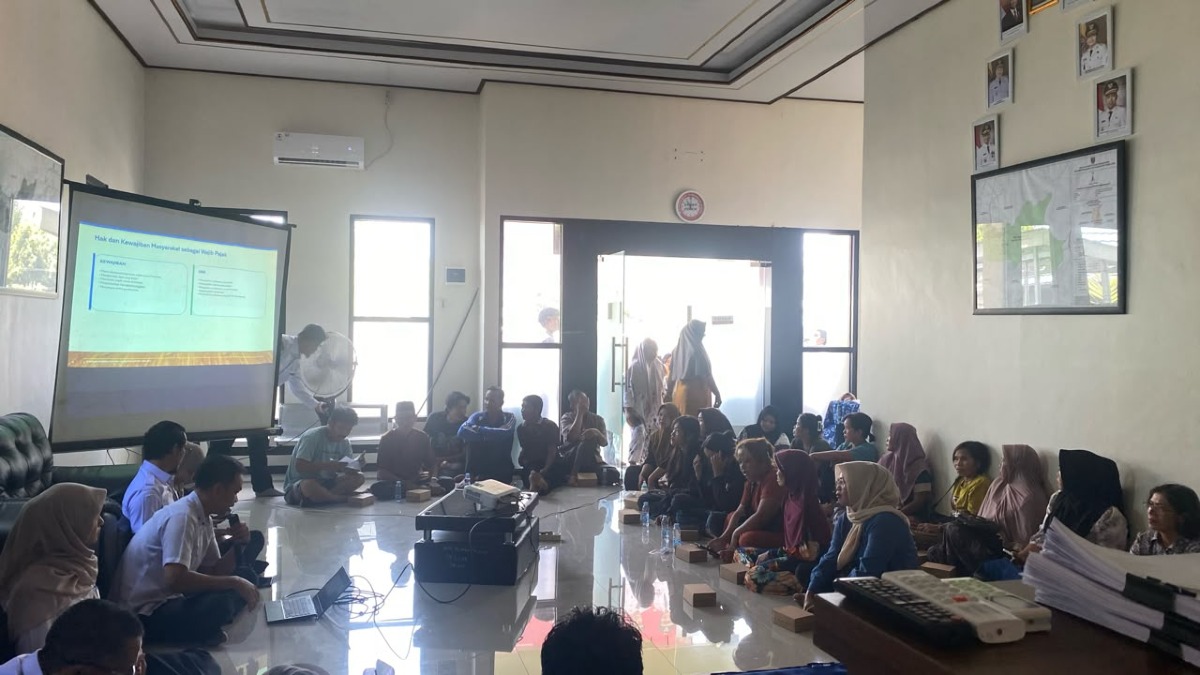 Koordinasi Pelaksanaan Sosialisasi dan Pemutakhiran Data PBB-P2 di desa Mangkupum