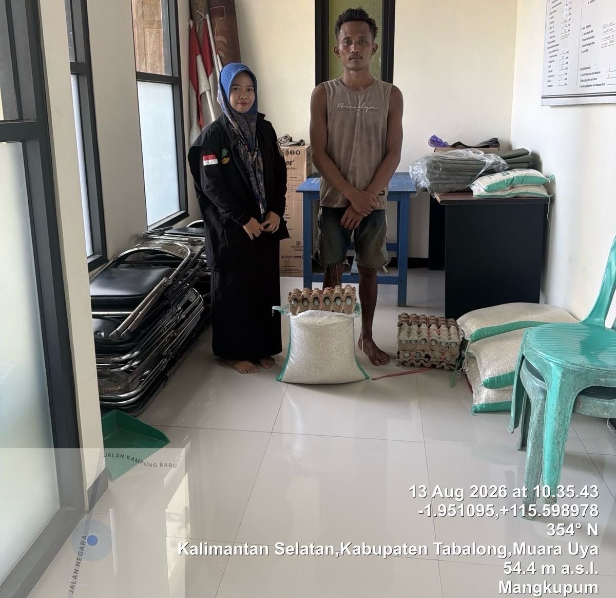 Sebanyak 35 KPM Terima Bantuan Rasda Juni  Berupa Beras dan Telur,Desa Mangkupum