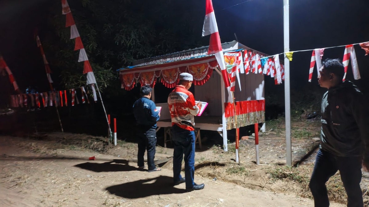 Pastikan Keaktifan Siskamling, Tim Penilai Kecamatan Tanjung Lakukan Evaluasi Poskamling Desa Kambitin