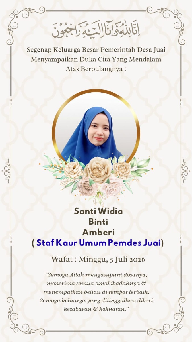 Pemdes Juai Berduka, Staf Kaur Umum Santi Widia Meninggal Dunia