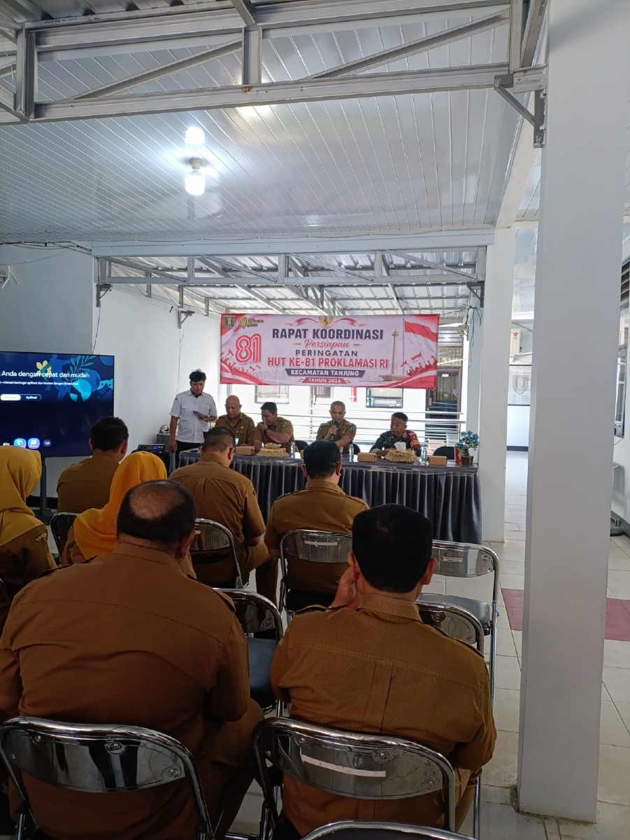 Songsong Peringatan HUT RI ke-81, Pemdes Juai Hadiri Rapat Koordinasi di Kecamatan Tanjung