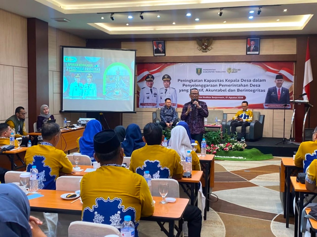 Tingkatkan Tata Kelola Desa, DPMD Tabalong Gelar Pelatihan Kapasitas Kades di Banjarmasin