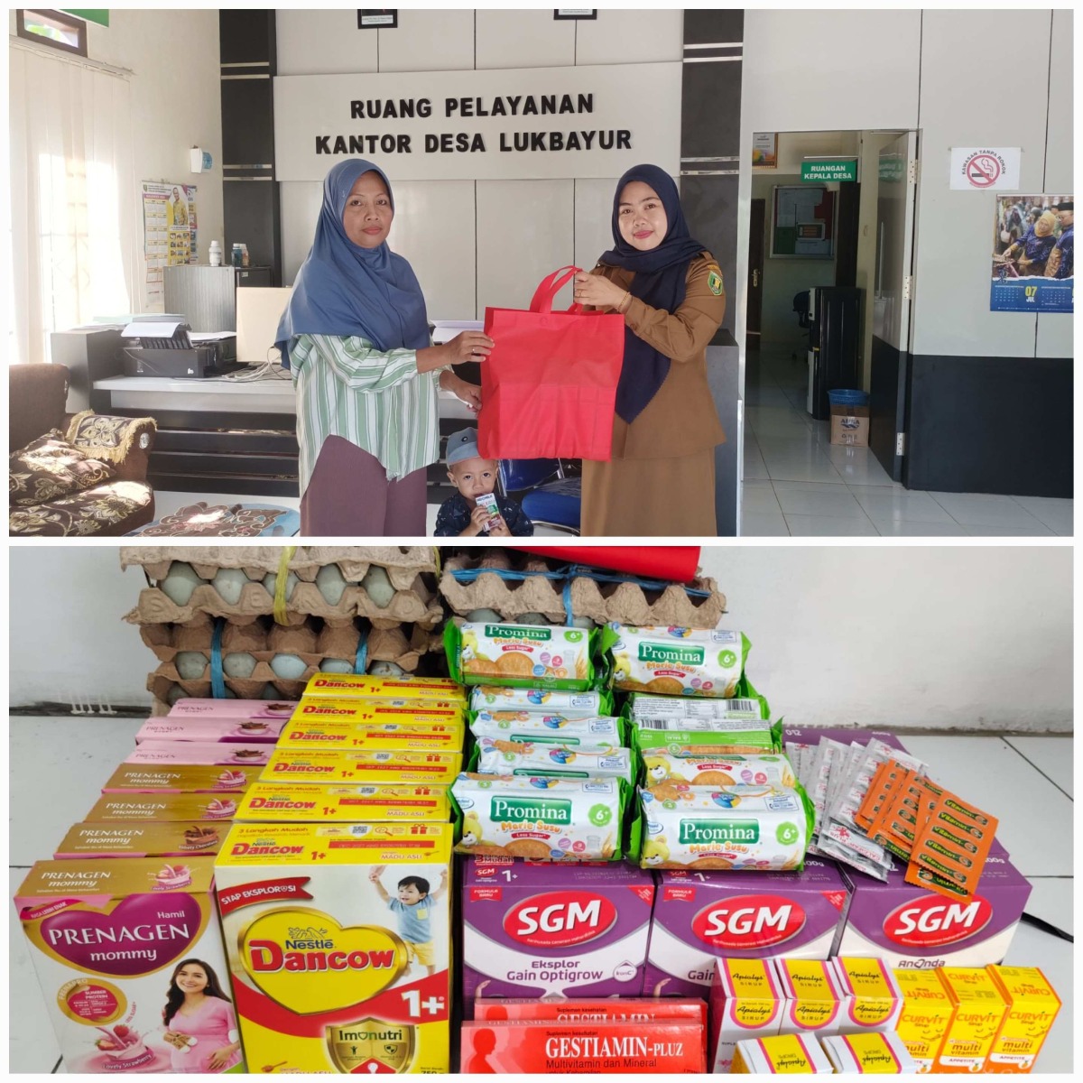 Cegah Stunting, Pemdes Luk Bayur Penyerahan Program Pemberian Makanan Tambahan (PMT)