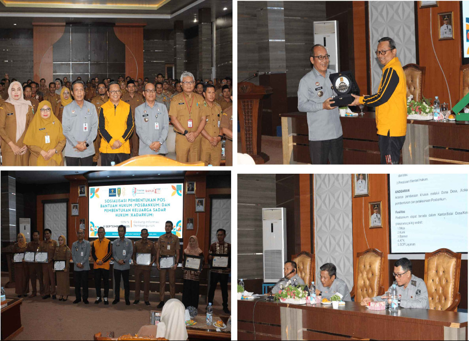 Sosialisasi pembentukan Posbakum dan Kadarkum se-Tabalong pada tanggal 8 September 2025 di Gedung Informasi Kab.Tabalong