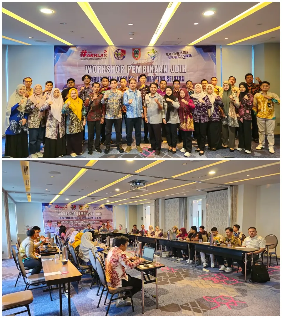 Workshop Pembinaan Jaringan Dokumentasi dan Informasi Hukum (JDIH) Kab/Kota se-Kalimantan Selatan di Jakarta.