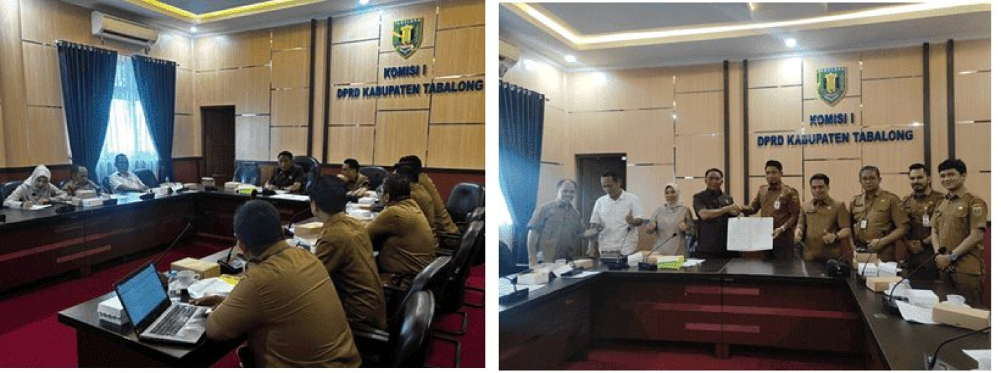 Rapat Pembahasan raperda terkait Penyampaian Hasil fasilitasi dari Biro Hukum Setda Prov. Kalimantan Selatan