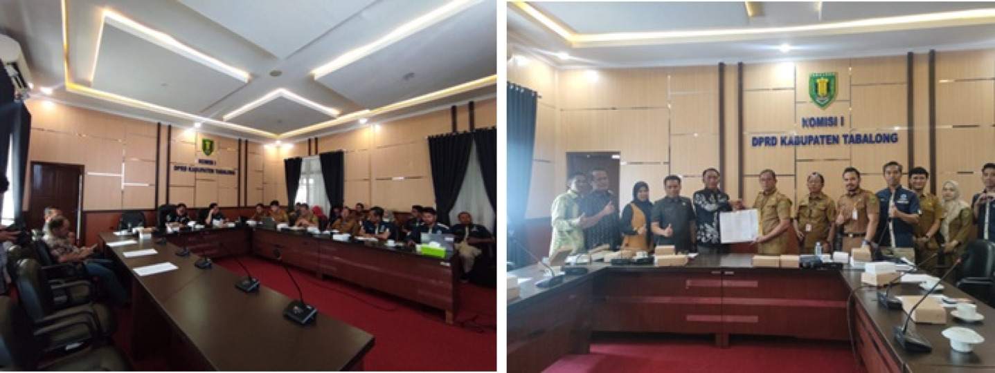 Rapat Kerja dengan Komisi II DPRD Kab. Tabalong bersama dengan Tim Penyusun dan Pembahasan Raperda terkait Penyampaian Hasil Fasilitasi Raperda Penyertaan Modal Pemerintah Daerah Kepada PT. AMTB 
