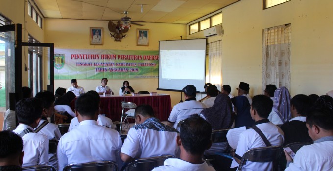 Penyuluhan hukum Peraturan Daerah Tingkat Kecamatan Tahun Anggaran 2019