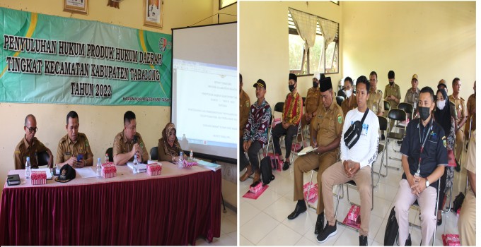 PENYULUHAN HUKUM PRODUK HUKUM DAERAH TINGKAT KECAMATAN KABUPATEN TABALONG TAHUN 2022 DI KECAMATAN JARO