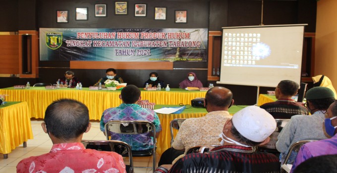 PENYULUHAN HUKUM PRODUK HUKUM TINGKAT KECAMATAN KABUPATEN TABALONG TAHUN 2021 DI KECAMATAN HARUAI PADA TANGGAL 1 APRIL 2021