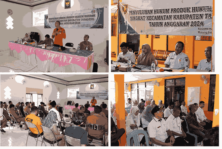 Penyuluhan Hukum Produk Hukum Daerah Tingkat Kecamatan Kaupaten Tabalong Tahun Anggaran 2024