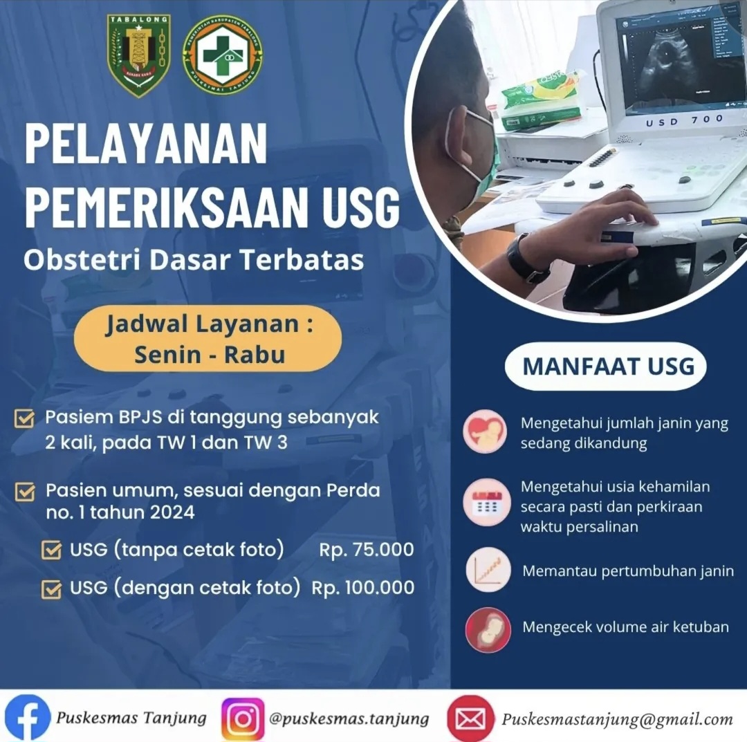 Jadwal Pelayanan Pemeriksaan USG Obstetri Dasar Terbatas
