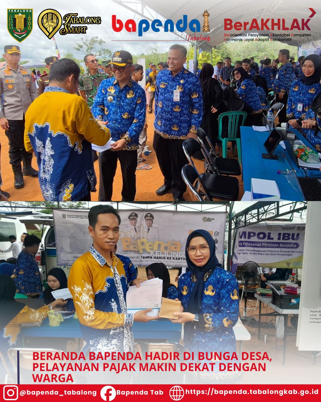 BERANDA BAPENDA Hadir di BUNGA DESA, Pelayanan Pajak Makin Dekat dengan Warga