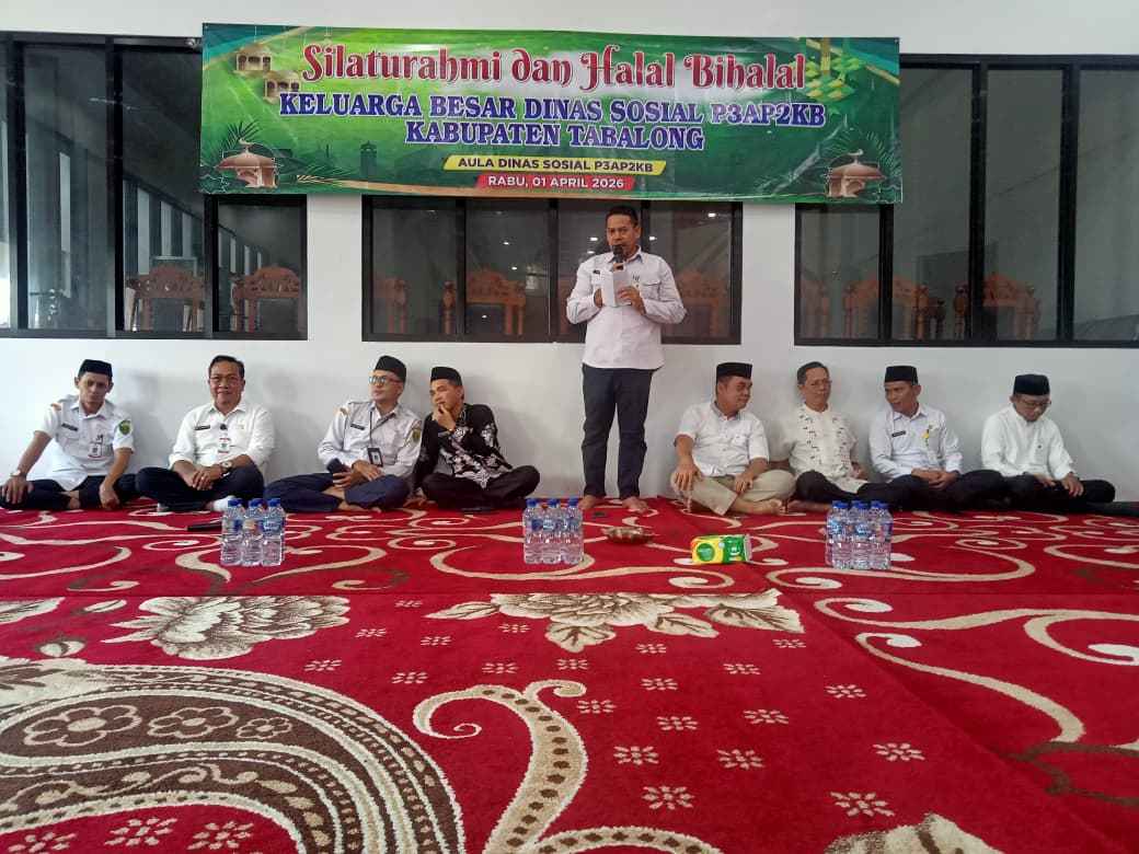 Pererat Silaturahmi, 300 Lebih Pegawai Dinsos P3AP2KB Kabupaten Tabalong Gelar Halal Bihalal di Aula Kantor