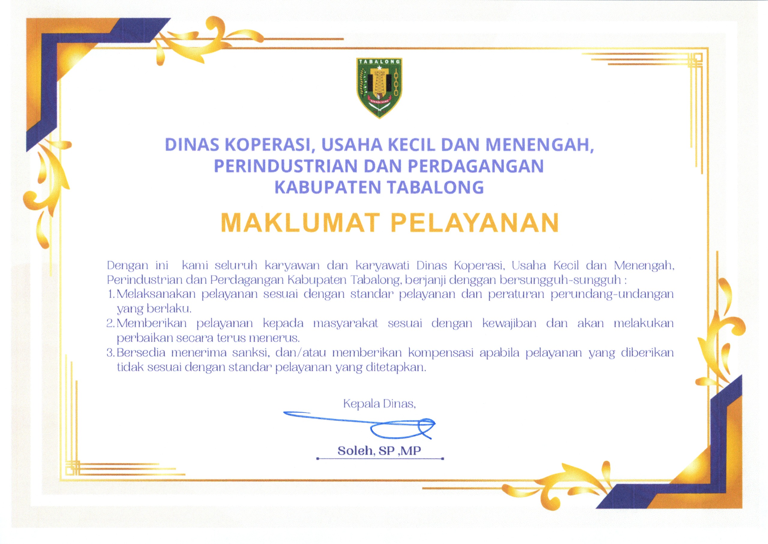 Maklumat Pelayanan