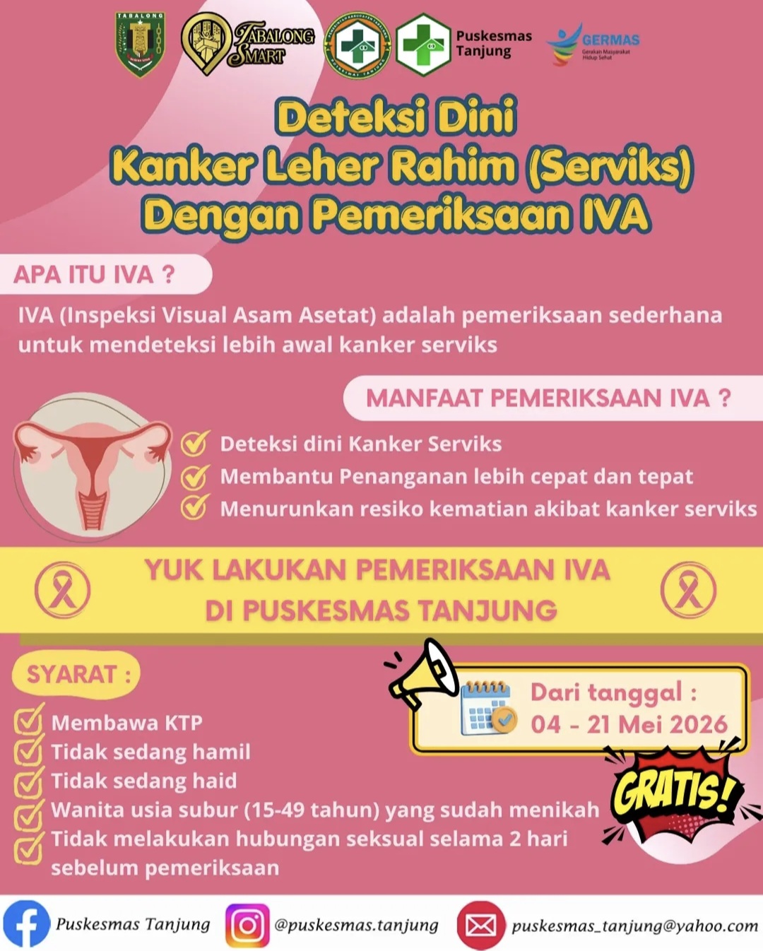 Deteksi Dini Kanker Leher Rahim (Serviks) Dengan Pemeriksaan IVA