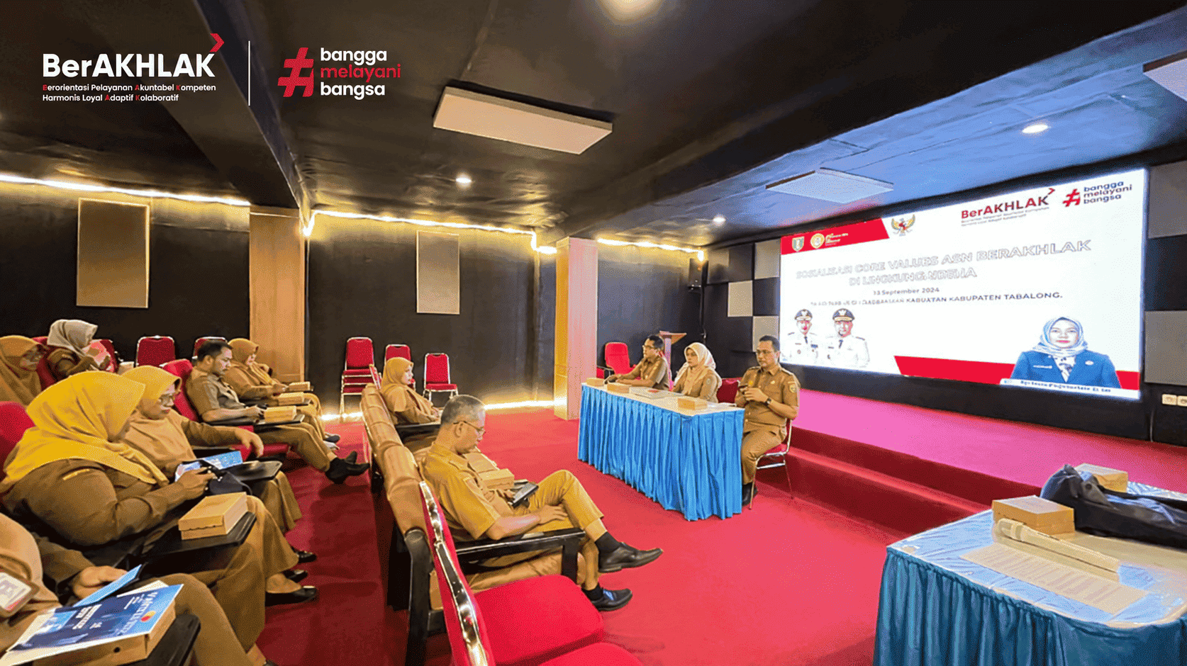 DISPERSIP Tabalong Gelar Sosialisasi Core Values ASN BerAKHLAK dan Budaya Kerja