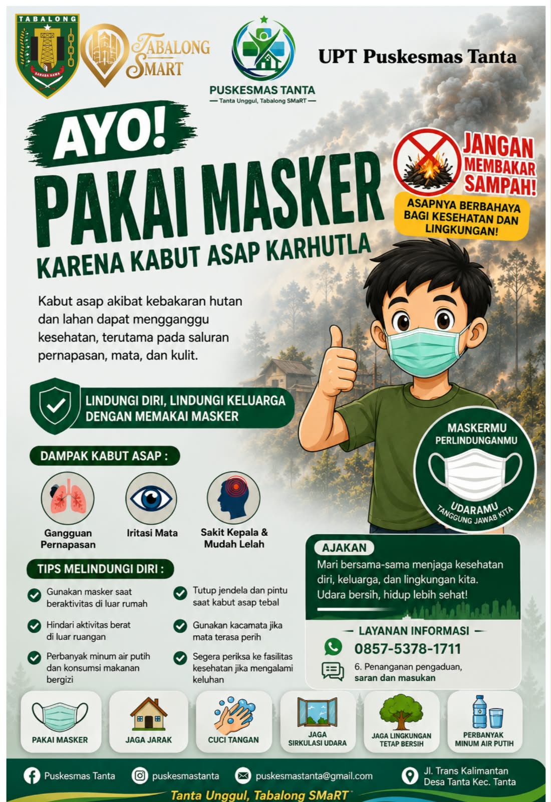 Waspada! Kabut asap akibat Kebakaran Hutan dan Lahan (Karhutla)