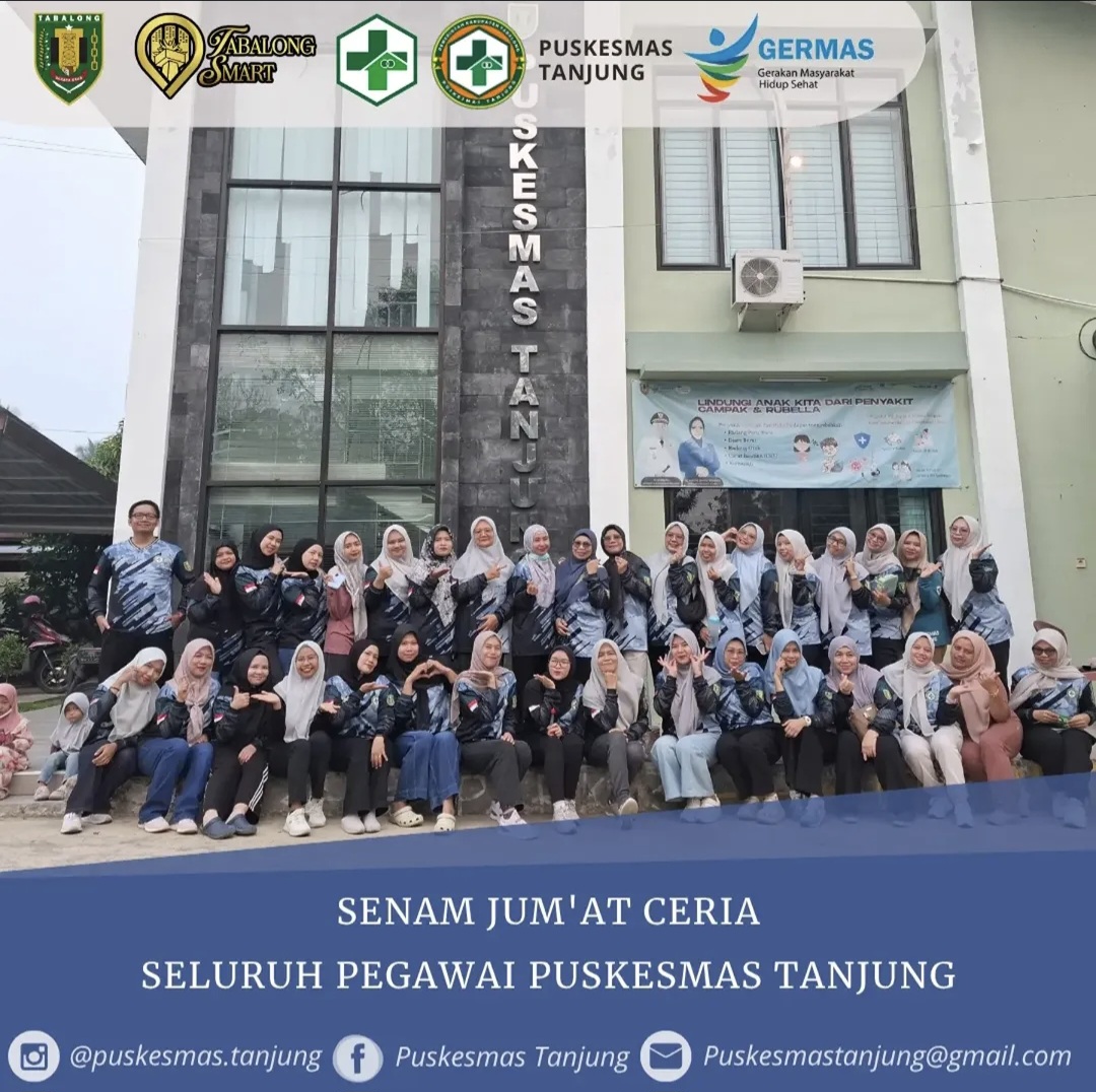 Senam Jum'at Ceria Seluruh Pegawai Puskesmas Tanjung