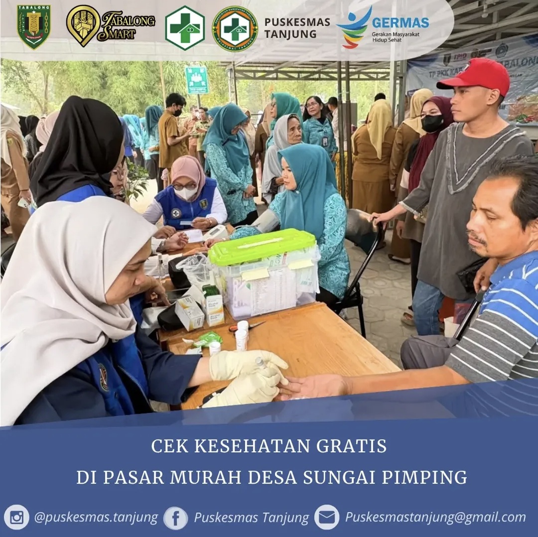 Cek Kesehatan Gratis di Pasar Murah Desa Sungai Pimping
