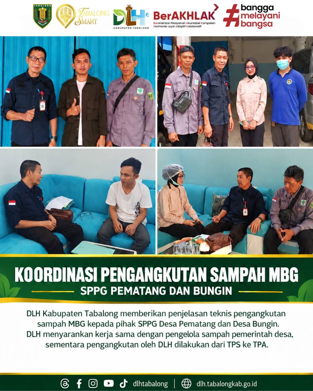 SPPG Desa Pematang dan Bungin Konsultasikan Kerja Sama Pengangkutan Sampah kepada DLH Kabupaten Tabalong