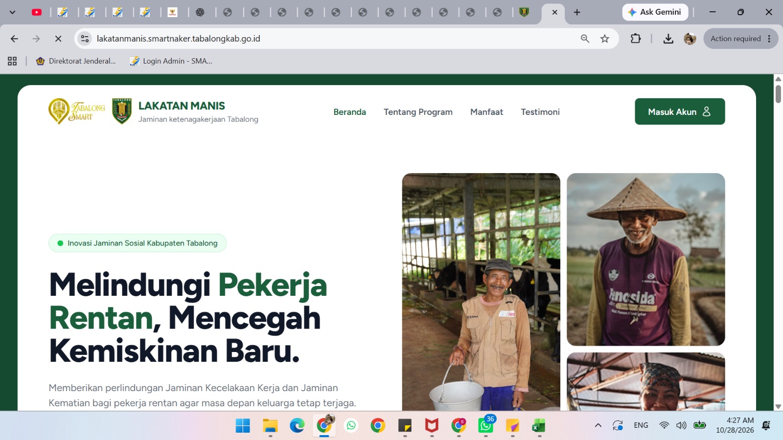 Lakatan Manis Masuk Smartnaker, Layanan Pekerja Rentan Makin Mudah!
