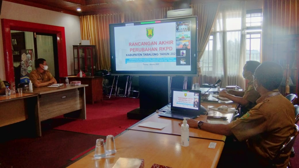 Sampai Pada Tahap Fasilitasi Rancangan Perkada, Pemkab Tabalong Sampaikan Rankhir Perubahan RKPD Tahun 2021