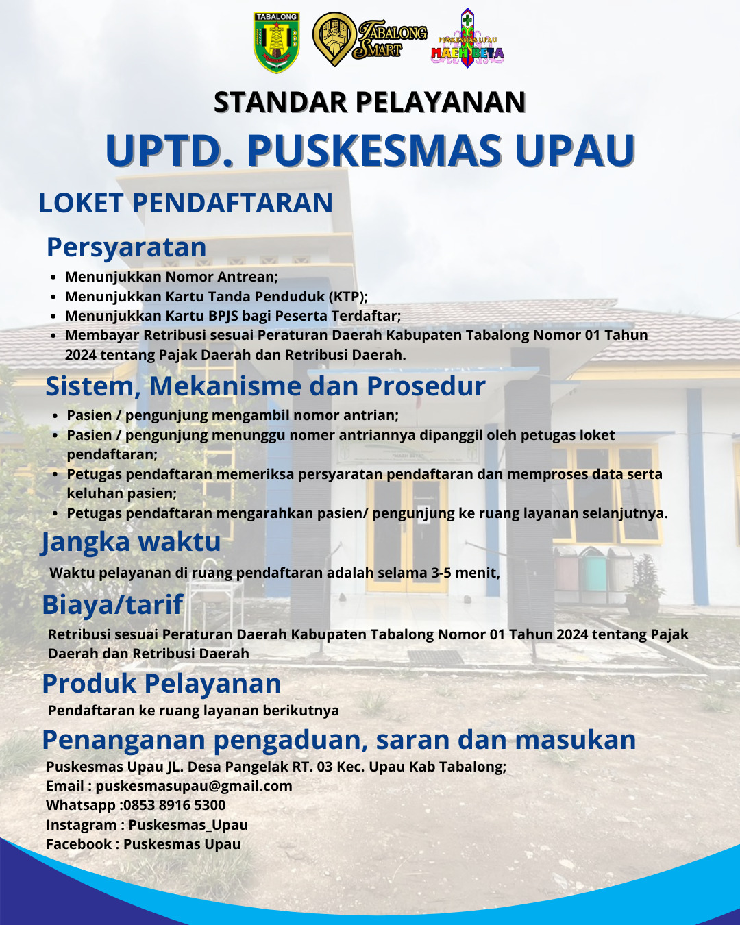 STANDAR PELAYANAN UPTD. PUSKESMAS UPAU