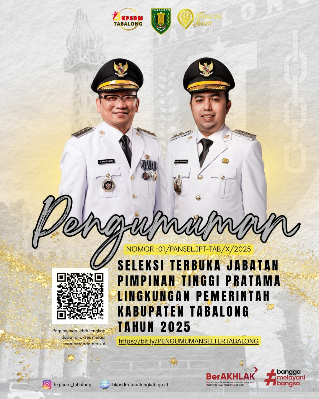 Seleksi Terbuka Jabatan Pimpinan Tinggi Pratama Lingkungan Pemerintah Kabupaten Tabalong Tahun 2025