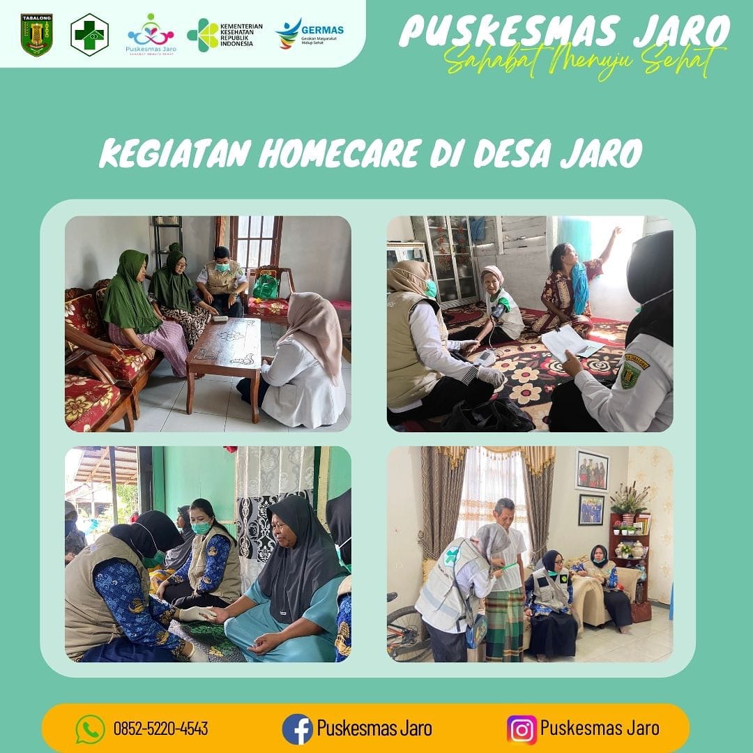 Kagiatan HomeCare di Wilayah Kerja Puskesmas Jaro