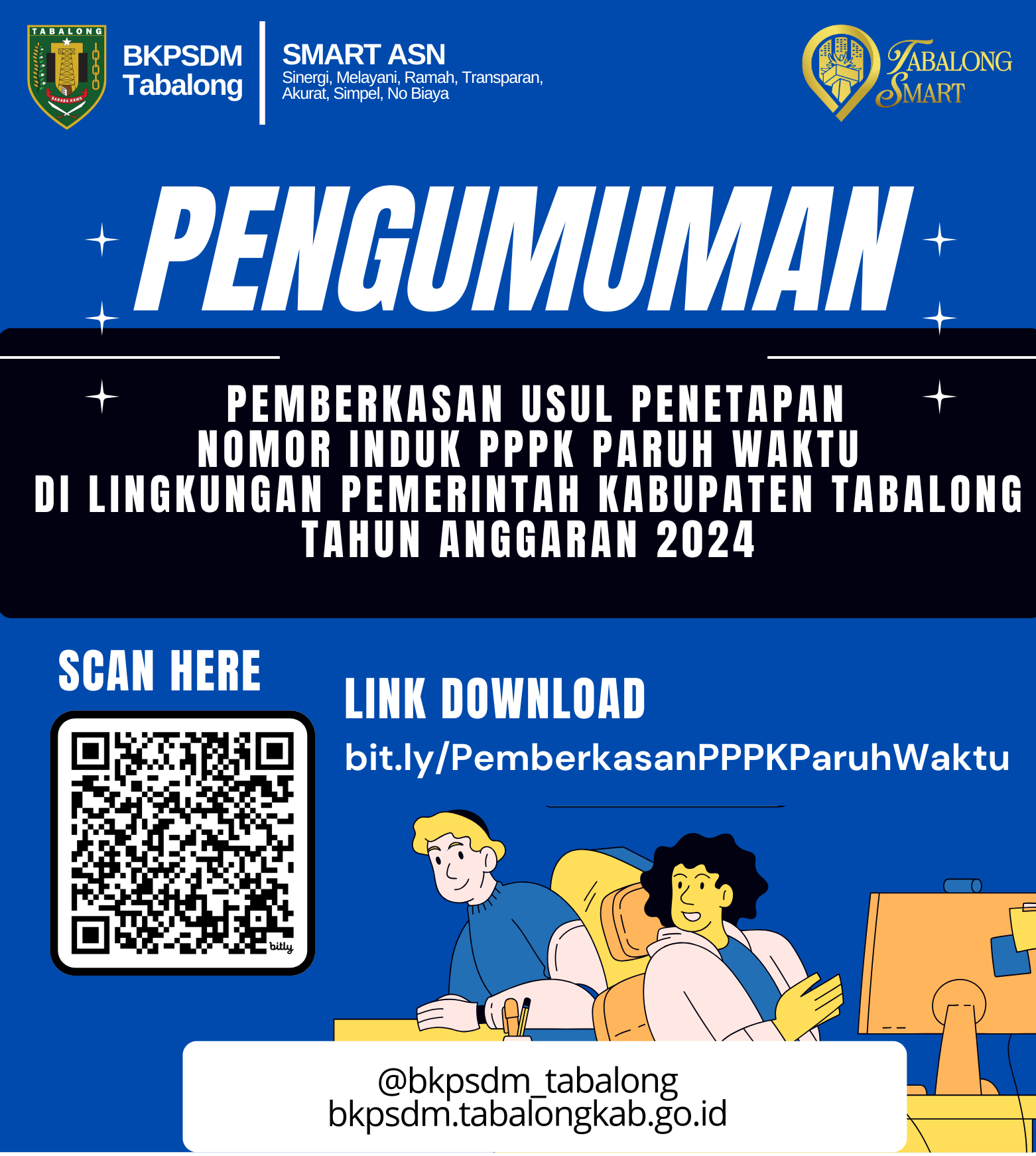 Pengumuman Pemberkasan Usul Penetapan NI PPPK Paruh Waktu di Lingkungan Pemerintah Kabupaten Tabalong Tahun Anggaran 2024