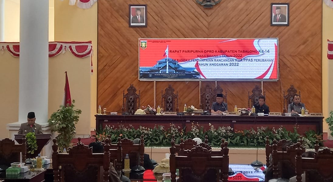 Penyampaian Rancangan Perubahan KUA dan PPAS tahun anggaran 2022 diparipurnakan