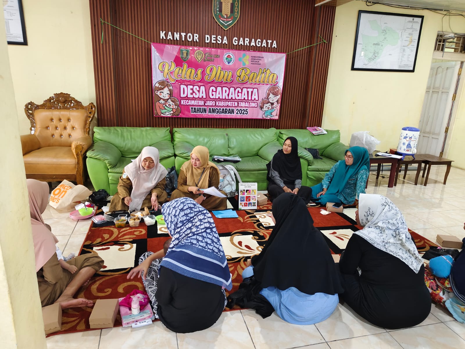 "Pelaksanaan Kelas Ibu balita Desa Garagata & Demo pembuatan MPASI sesuai usia anak"