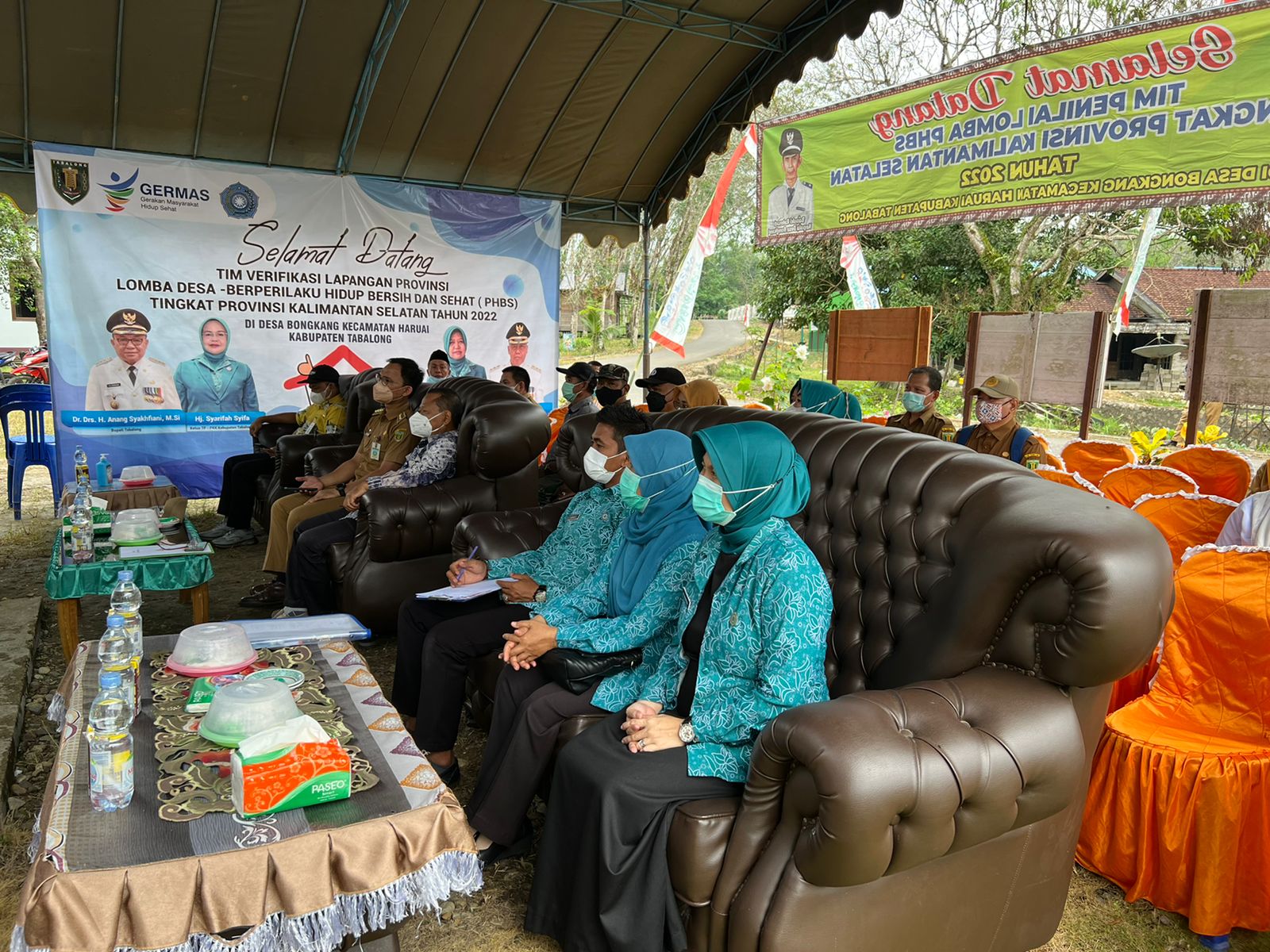 Verifikasi Lapangan Provinsi Lomba Desa ber- PHBS 2022 Di Desa Bongkang kecamatan Haruai