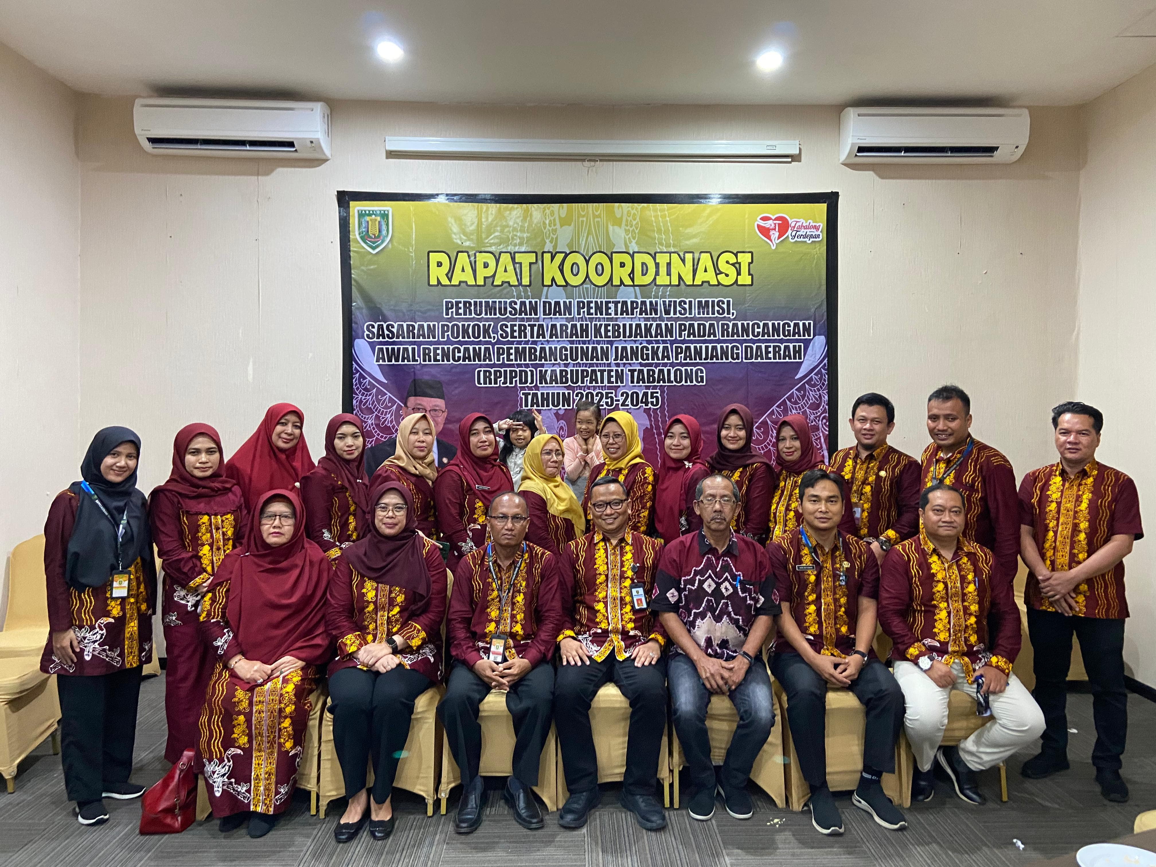 BAPPEDALITBANG Lakukan Rakor Perumusan Rancangan Visi, Misi dan Sasaran Pokok RPJPD 2025-2045