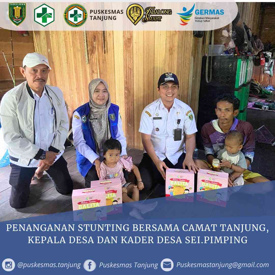 Penanangan Balita Stunting Bersama Camat Tanjung, Kepala Desa dan Kader Desa Sei. Pimping