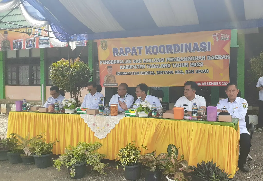 Hari Kedua Pelaksanaan Rakor Pengendalian dan Evaluasi Pembangunan Daerah Kabupaten Tabalong Tahun 2023 Diadakan di Kecamatan Haruai