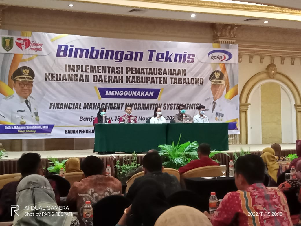 BPKAD laksanakan Bimbingan Teknis Implementasi Penatausahaan Keuangan Daerah Menggunakan FMIS, Banjarbaru, 15 November 2022