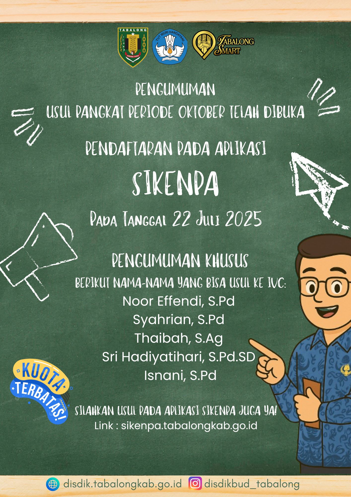 Pembukaan Pendaftaran Pangkat Periode Oktober 2025