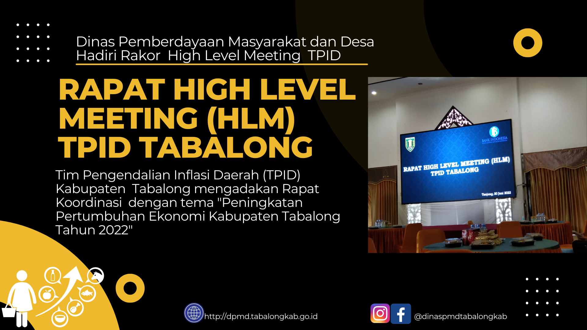 Dinas PMD Hadiri Rakor High Level Meeting TPID