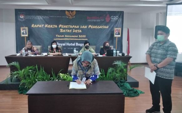 Dinas PMD Raker Penetapan Batas Desa bersama Dirjen Bina Pemerintahan Desa Kemendes RI