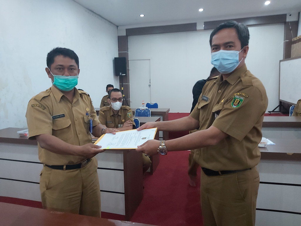 Kegiatan Evaluasi Kinerja 2020 dan Penandatangan Perjanjian Kinerja serta Pakta Integritas BPKAD Tahun 2021