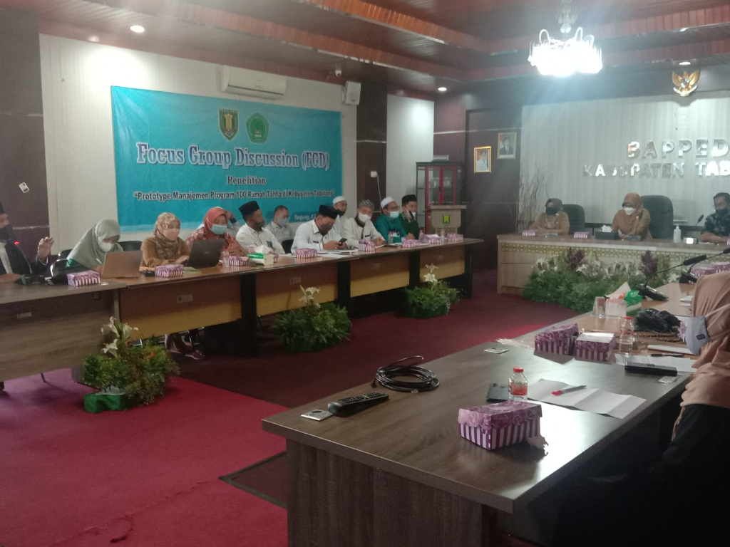 Susun Prototype Manajemen Program 100 Rumah Tahfiz, Bappeda Lakukan FGD Dengar Pendapat dari Pengelola Rumah Tahfiz