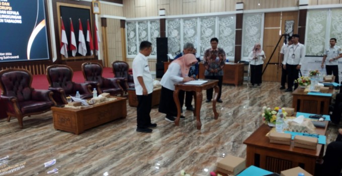 Inspektorat Laksanakan Kegiatan Penandatanganan Komitmen Bersama Anti Korupsi dan Penguatan SPIP Terintegrasi Bersama Perwakilan BPKP Provinsi Kalsel