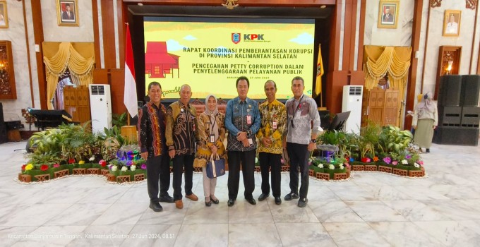 Inspektur Ikuti Rapat Koordinasi Pemberantasan Korupsi